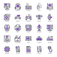 Computer and Hardware icon pack for your website design, logo, app, and user interface. Computer and Hardware icon mixed design. Vector graphics illustration and editable stroke.