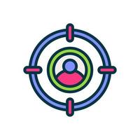 target audience icon for your website, mobile, presentation, and logo design. vector