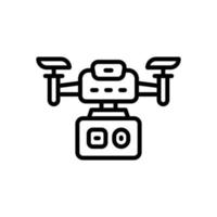 icono de drone de cámara para su sitio web, móvil, presentación y diseño de logotipo. vector