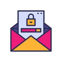 email lock icon for your website, mobile, presentation, and logo design. vector