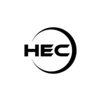 HEC letter logo design in illustration. Vector logo, calligraphy designs for logo, Poster, Invitation, etc.
