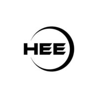 HEE letter logo design in illustration. Vector logo, calligraphy designs for logo, Poster, Invitation, etc.