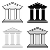 Bank in flat style isolated vector