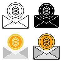 Financial Mail in flat style isolated vector