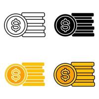 Money in flat style isolated vector