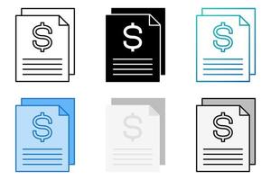 Financial Report in flat style isolated vector