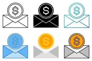 Financial Mail in flat style isolated vector