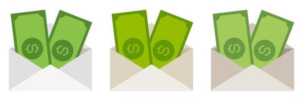 correo financiero en estilo plano aislado vector