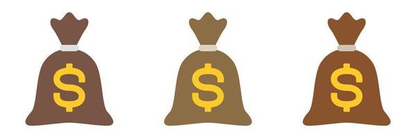 Money Sack in flat style isolated vector