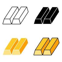 Gold in flat style isolated vector