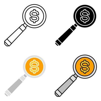 Search Money in flat style isolated