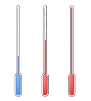 Graduated mercury thermometers  on a white background vector