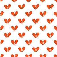 Seamless pattern with broken hearts. vector