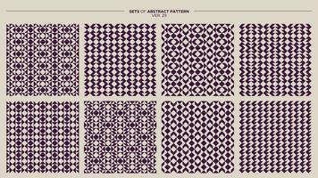 Set of geometric abstract pattern design. Minimalist seamless pattern vector. vector