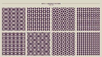 Set of geometric abstract pattern design. Minimalist seamless pattern vector. vector