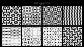 Collection of abstract shape seamless pattern design. Geometric pattern template vector