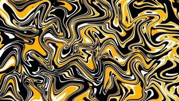 Black and yellow fluid marble background design. Modern curve oil marble design. vector