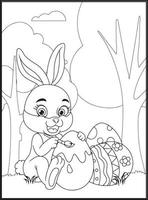 Happy Easter Coloring Pages for Kids vector