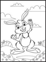 Happy Easter Coloring Pages for Kids vector