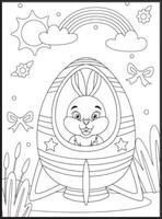 Happy Easter Coloring Pages for Kids vector