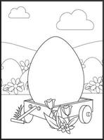 Happy Easter Coloring Pages for Kids vector