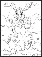 Happy Easter Coloring Pages for Kids vector