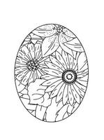 Easter Egg Coloring pages vector