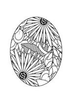 Easter Egg Coloring pages vector