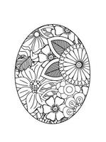 Easter Egg Coloring pages vector