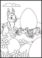 Happy Easter Coloring Pages for Kids vector