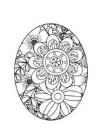 Easter Egg Coloring pages vector