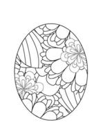 Easter Egg Coloring pages vector