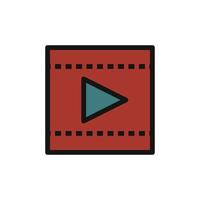 Movie line icon isolated on white background. Black flat thin icon on modern outline style. Linear symbol and editable stroke. Simple and pixel perfect stroke vector illustration.