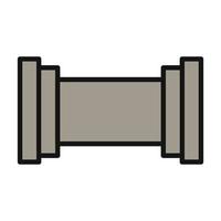 Gas pipe line icon isolated on white background. Black flat thin icon on modern outline style. Linear symbol and editable stroke. Simple and pixel perfect stroke vector illustration.