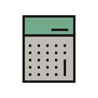 Calculator line icon isolated on white background. Black flat thin icon on modern outline style. Linear symbol and editable stroke. Simple and pixel perfect stroke vector illustration.