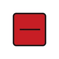 Minus line icon isolated on white background. Black flat thin icon on modern outline style. Linear symbol and editable stroke. Simple and pixel perfect stroke vector illustration.