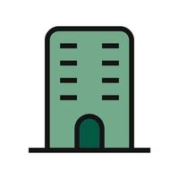 Office building line icon isolated on white background. Black flat thin icon on modern outline style. Linear symbol and editable stroke. Simple and pixel perfect stroke vector illustration.