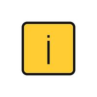 Info line icon isolated on white background. Black flat thin icon on modern outline style. Linear symbol and editable stroke. Simple and pixel perfect stroke vector illustration.
