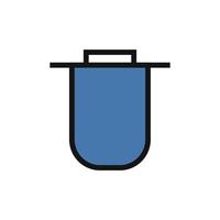 Trash line icon isolated on white background. Black flat thin icon on modern outline style. Linear symbol and editable stroke. Simple and pixel perfect stroke vector illustration.