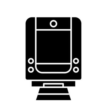 Train line icon isolated on white background. Black flat thin icon on modern outline style. Linear symbol and editable stroke. Simple and pixel perfect stroke vector illustration. Web sign design