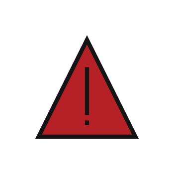 Warning line icon isolated on white background. Black flat thin icon on modern outline style. Linear symbol and editable stroke. Simple and pixel perfect stroke vector illustration.