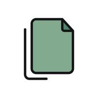 Copy file line icon isolated on white background. Black flat thin icon on modern outline style. Linear symbol and editable stroke. Simple and pixel perfect stroke vector illustration.