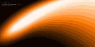 Fondo abstracto de tonos de capa de curvas naranjas coloridas. arte moderno de líneas curvas. vector