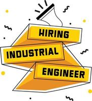 Industrial Engineer Hiring Post Graphic vector