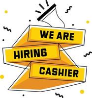 Cashier Hiring Post Graphic vector