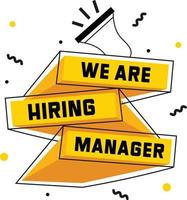 Manager Hiring Post Graphic vector