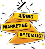 Marketing Specialist Hiring Post Graphic vector