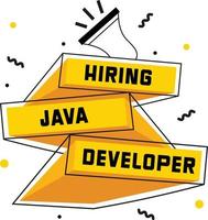 Java Developer Hiring Post Graphic vector