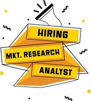 Market Research Analyst Hiring Post Graphic vector
