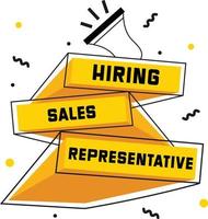 Representative Hiring Post Graphic vector